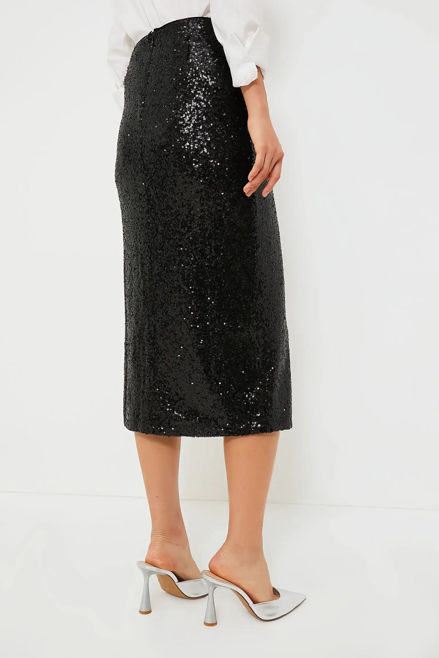 Black Sequin Pencil Skirt - Effortless Style Nashville