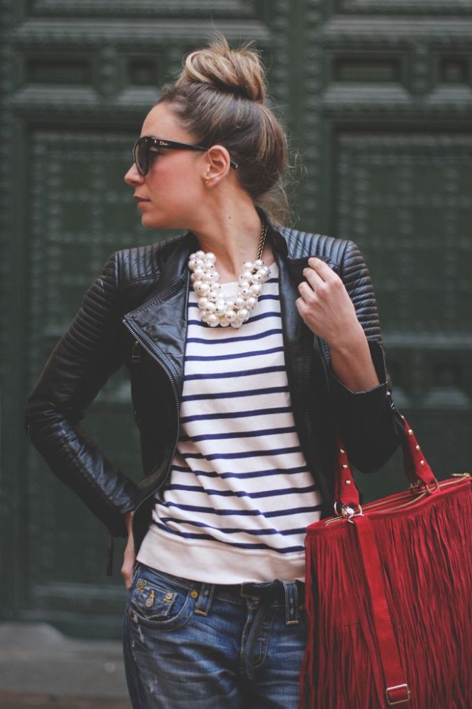 How to wear fringe. Pop of color Fringe handbag