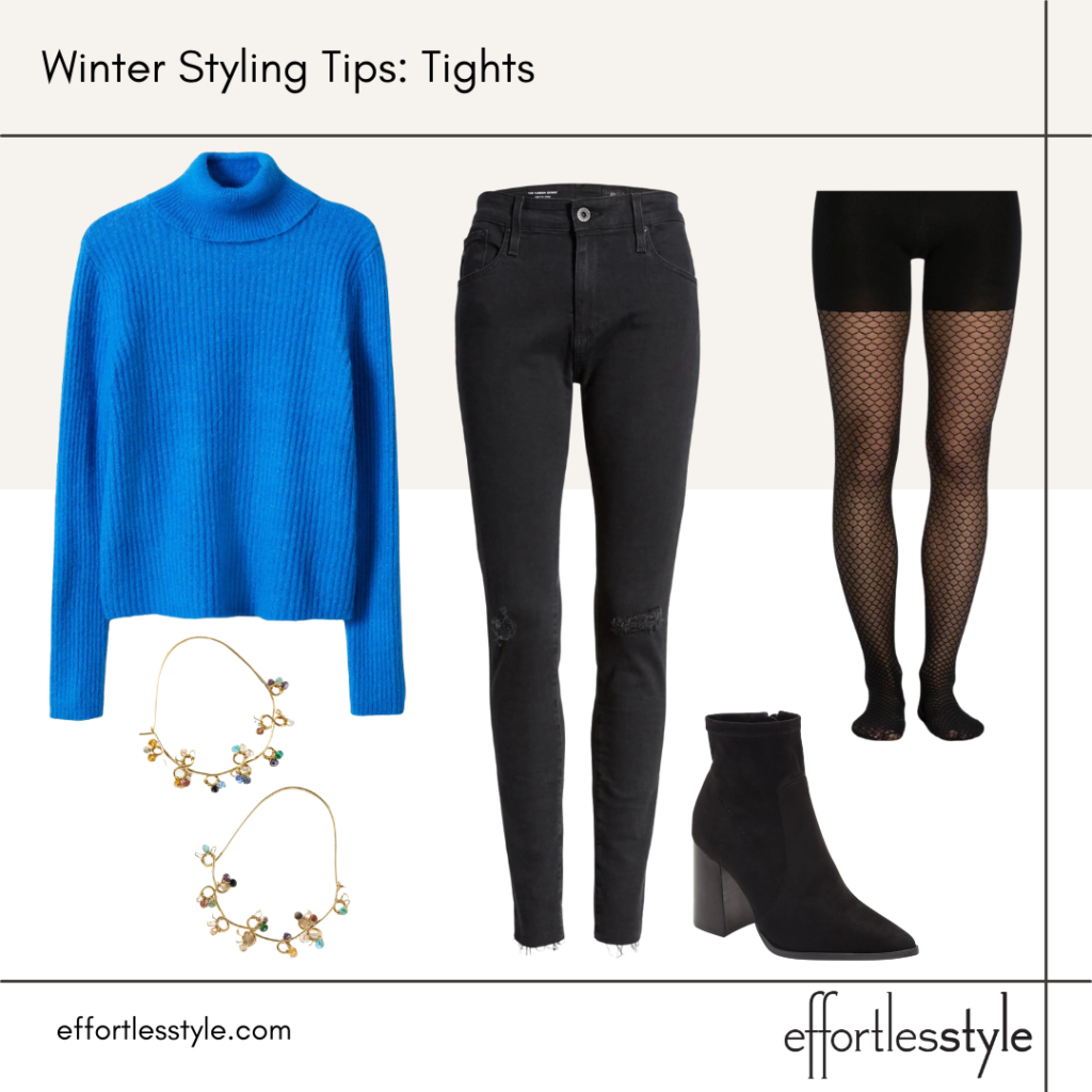Winter Styling Tips Favorite Black Tights How to Wear Printed Tights