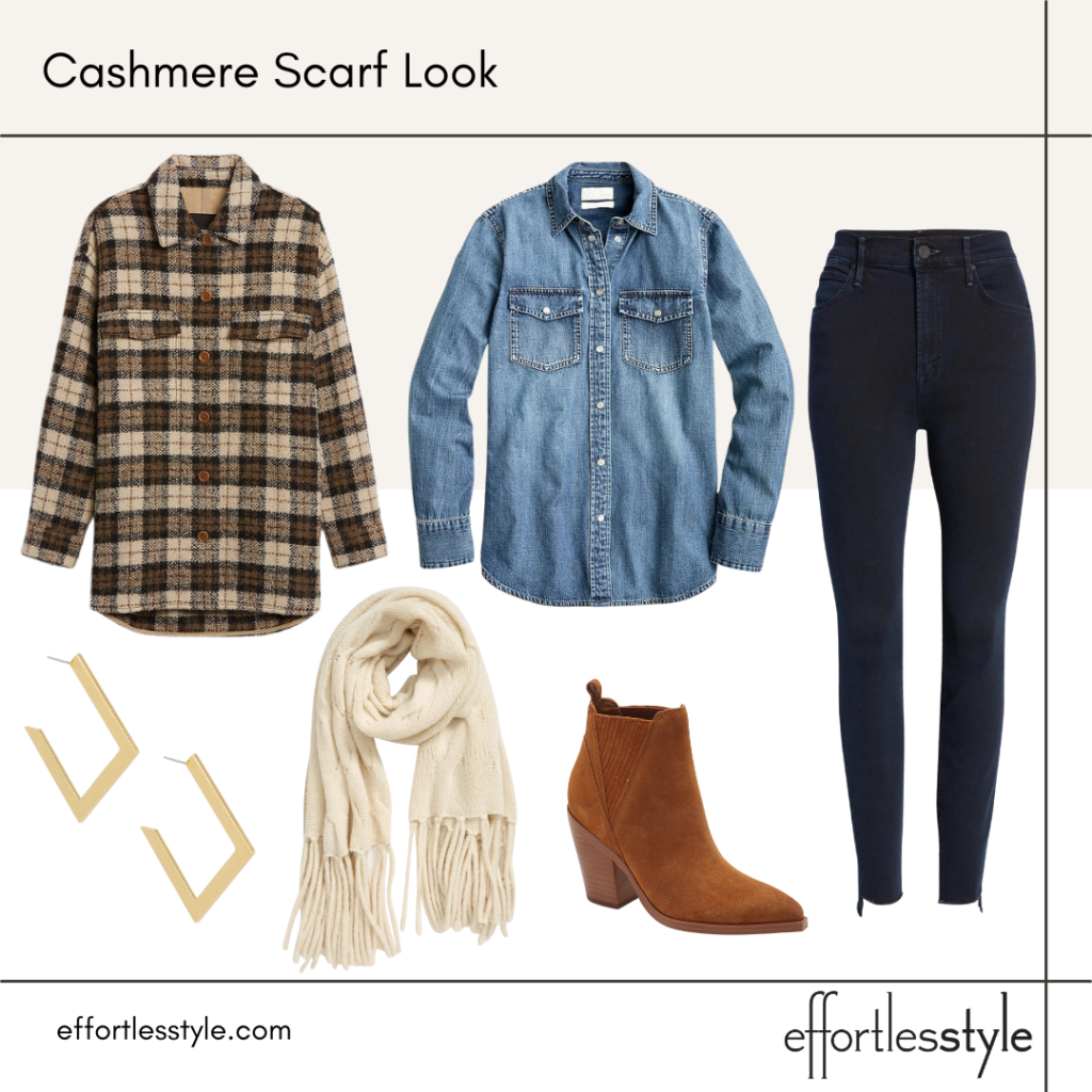 How to Wear a Scarf Cashmere Scarf Outfit How to Wear a Cashmere Scarf