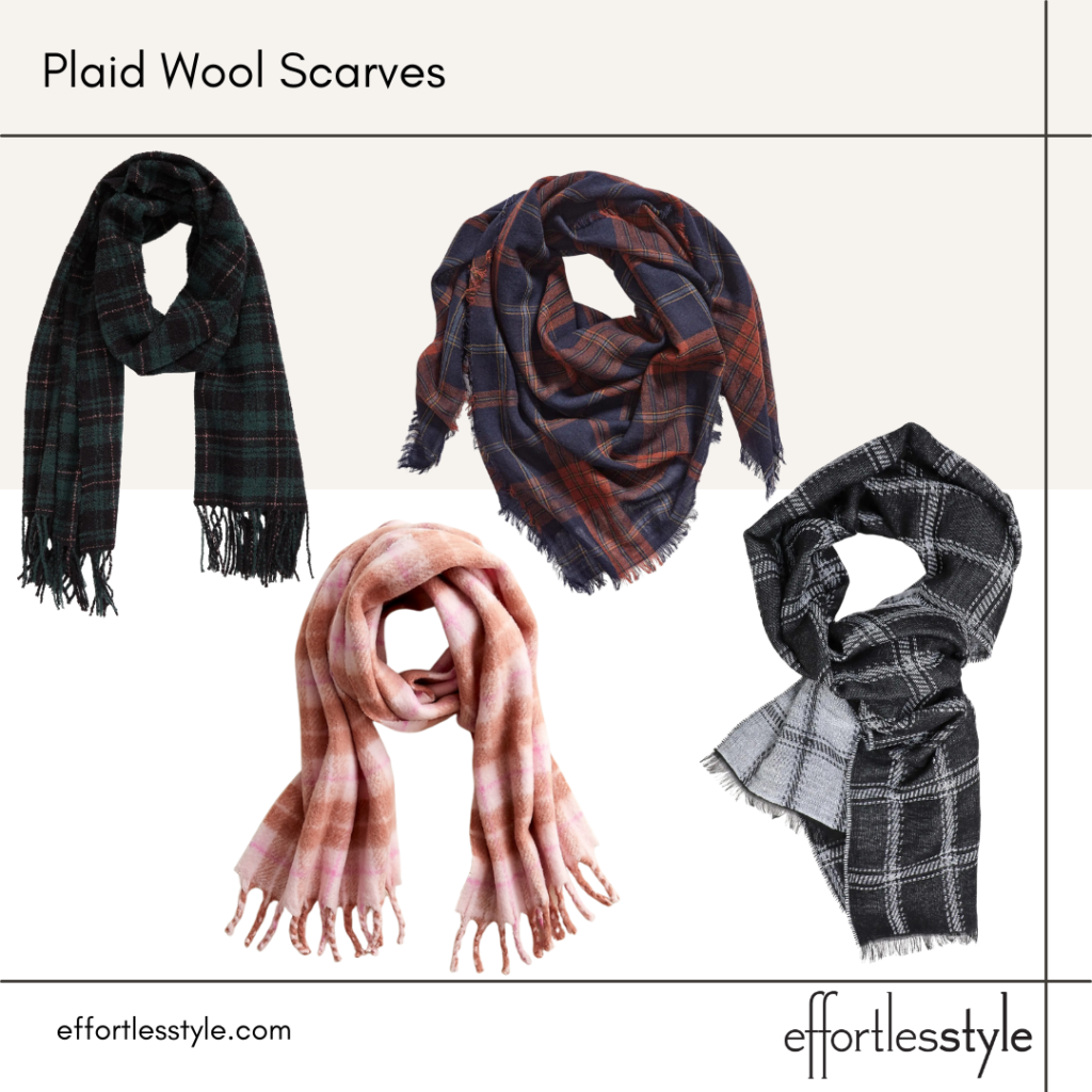 Winter Styling Tips How to Wear Scarves Plaid Wool Scarf