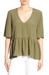 2016 summer trends from a nashville wardrobe stylist summer ruffles BP. V-Neck Peplum Tee