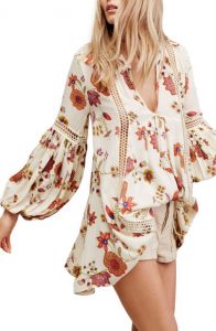 Free People Just the Two of Us Floral Tunic