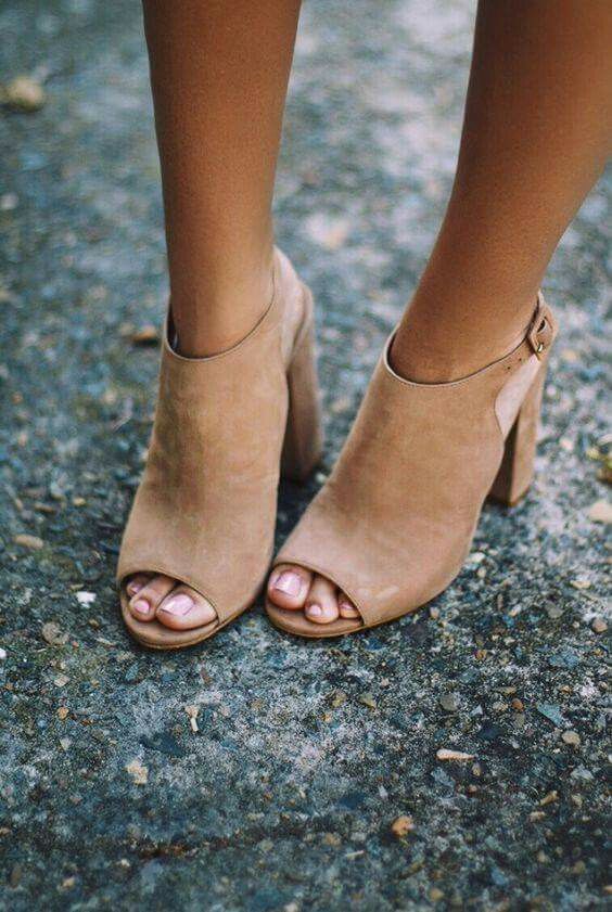 peep toe summer booties