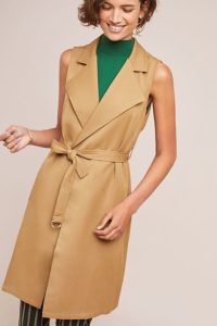 Fun Transitional Fall Pieces: Anthropologie Sleeveless Trench