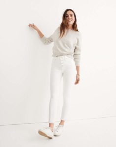 White Jeans Madewell High-Rise Skinny Crop Jeans