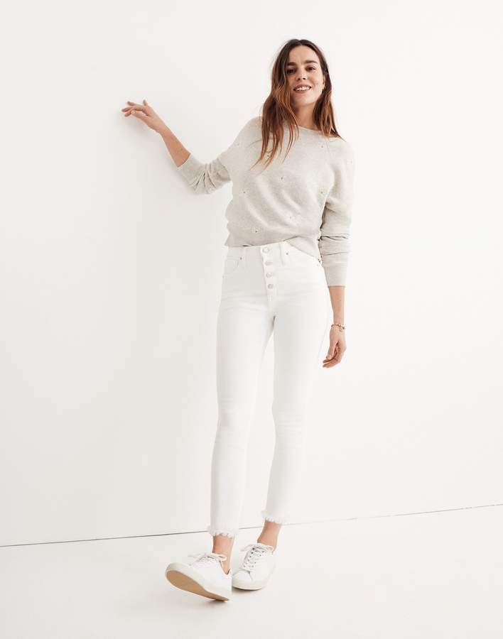 White Bottoms Madewell High-Rise Skinny Crop Jeans