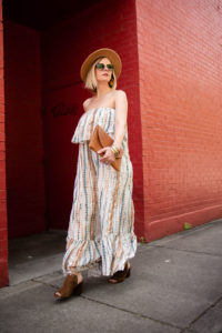 Free People Summer Vibes Strapless Tie-Dye Jumpsuit