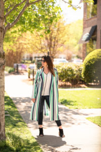 Spring Stripes Striped Duster Kimono