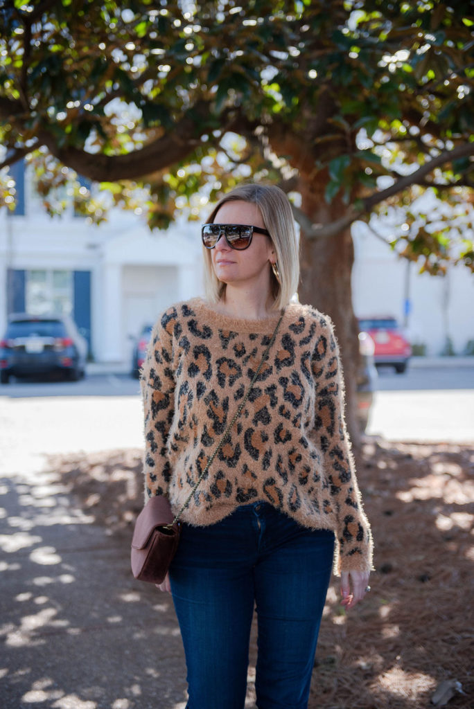 All About Leopard Animal Print Sweater and Jeans