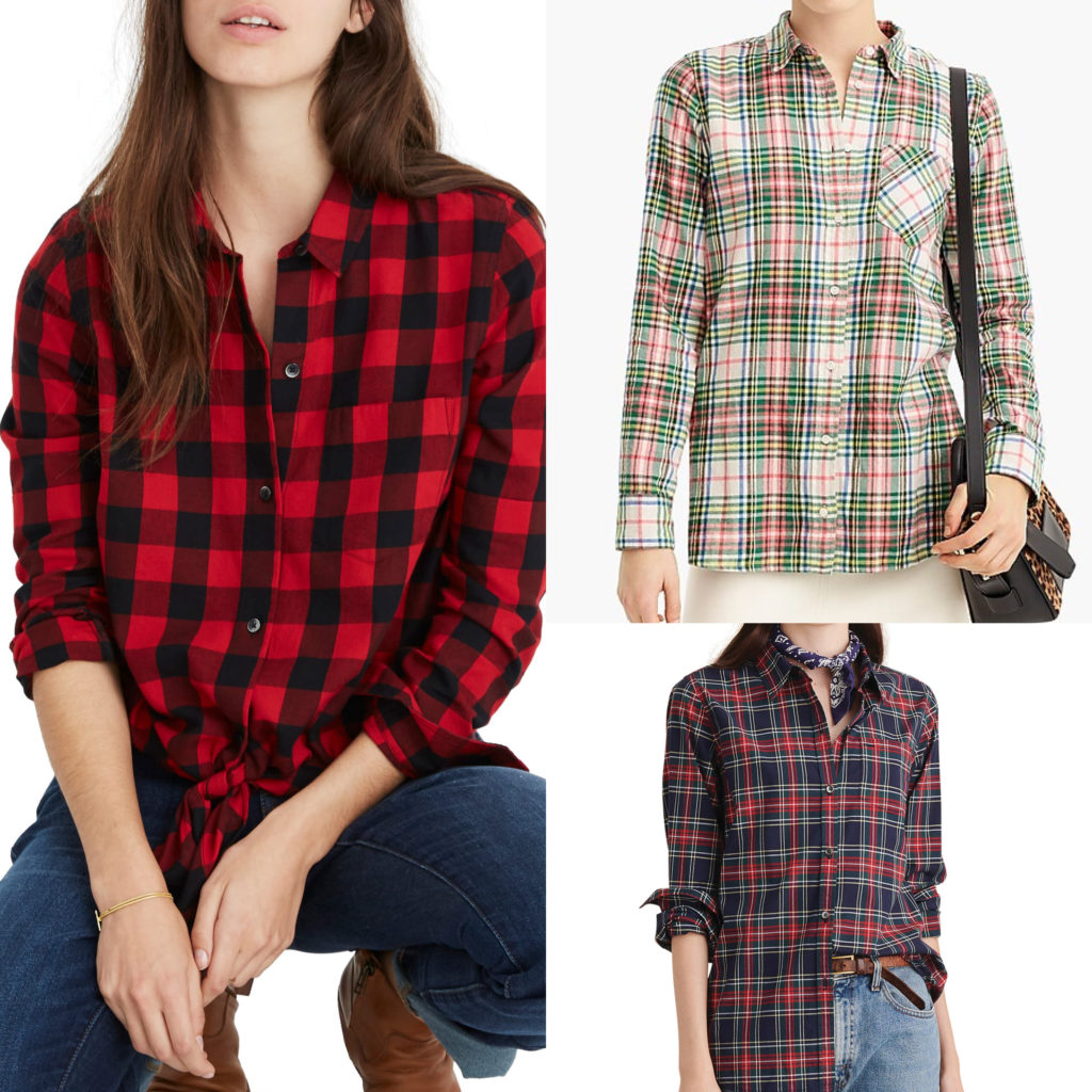 Plaid Tops for Holiday Parties