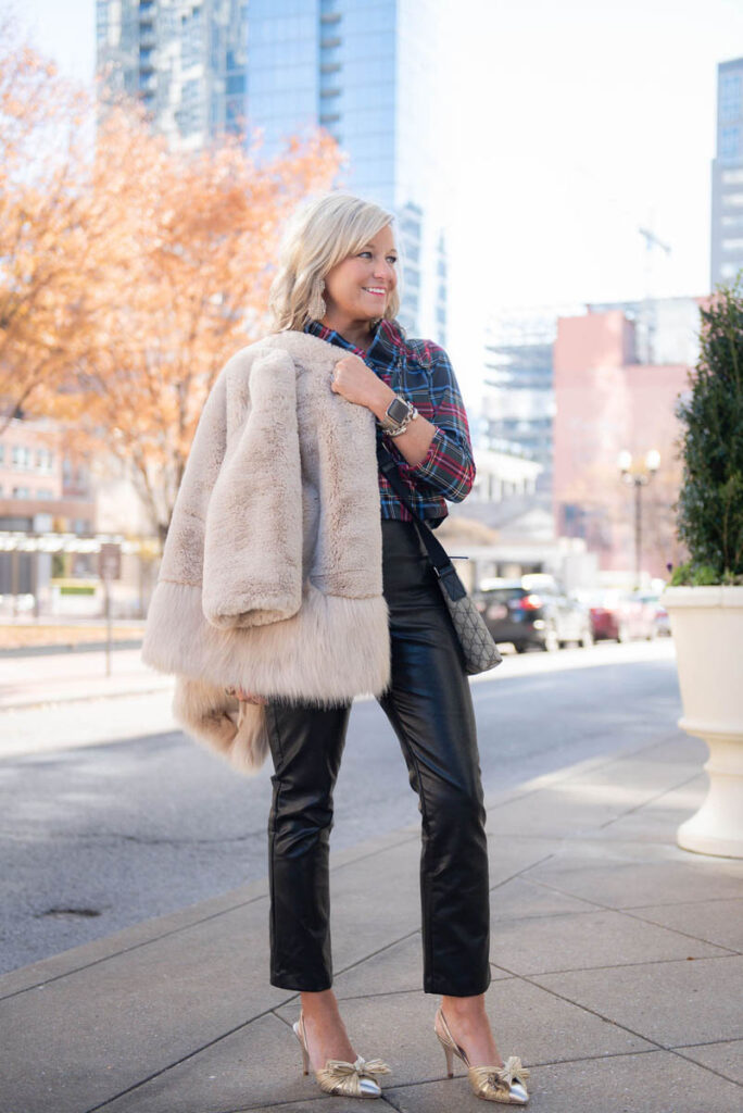 Nashville Stylist Jenny Grubb Faux Fur Jacket Outfit