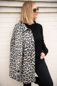 Leopard Print Coat over all black look