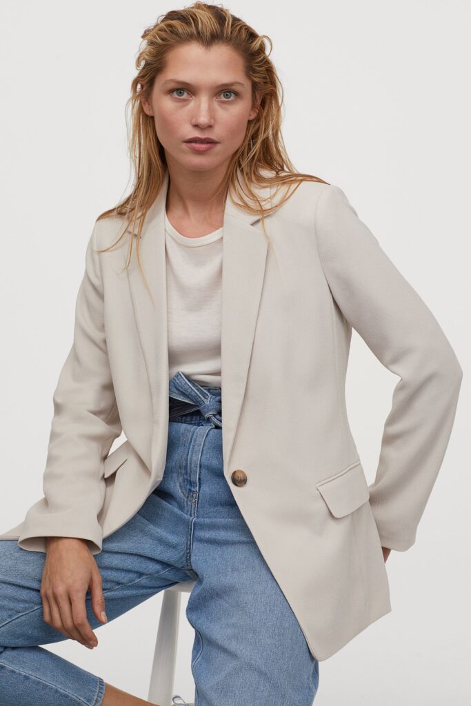H&M Single-Breasted Taupe Blazer