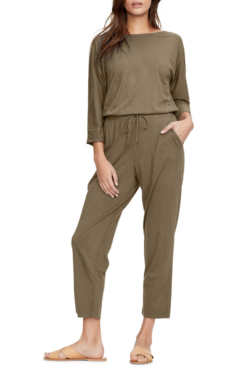 Retail Therapy Time Olive Green Tie Waist Jumpsuit