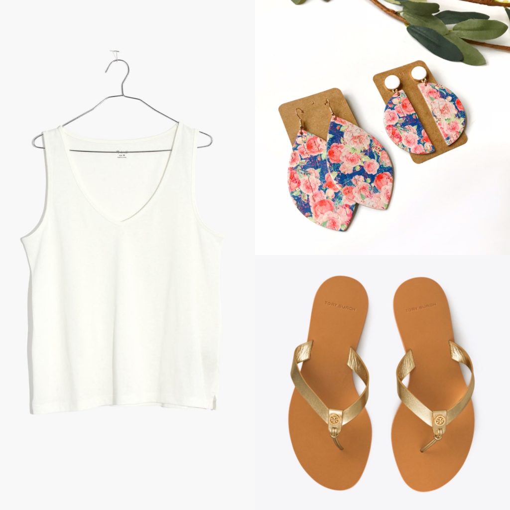 Simple Summer White Tank Outfit