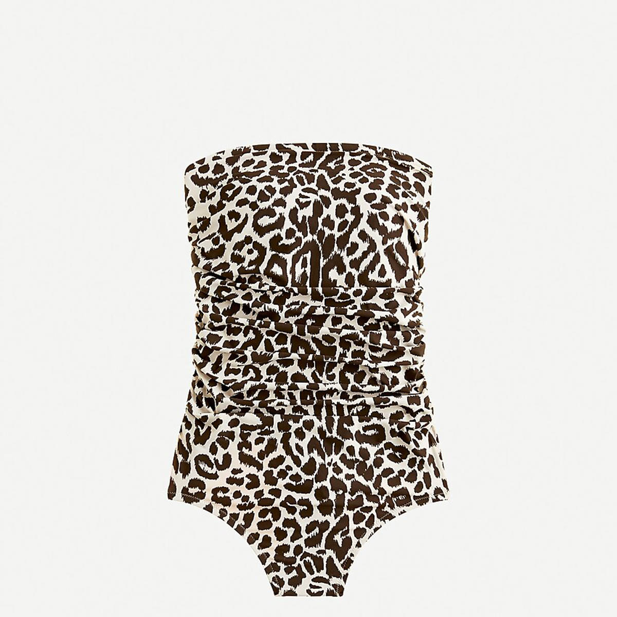 Summer Swim Leopard Print strapless one piece