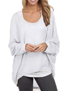 Batwing Off the Shoulder Oversized Casual Pullover