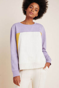 Transitioning Into Spring in this Colorblocked Sweatshirt