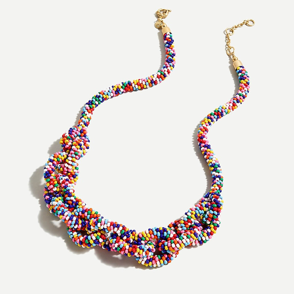 What to Wear for Your Next Virtual Happy Hour Beaded Chain Link Rope Statement Necklace
