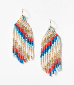 BEADED TASSEL EARRINGS
