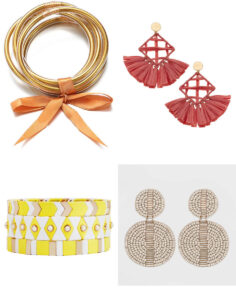 Summer Jewelry Pieces Under $40 All Weather Bangles Statement Earrings Stackable Bracelets