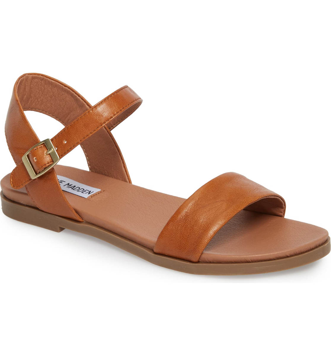 minimalist tan leather summer sandal