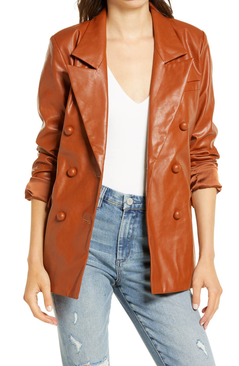 Faux Leather Blazer Effortless Style Nashville   Faux Leather Blazer 