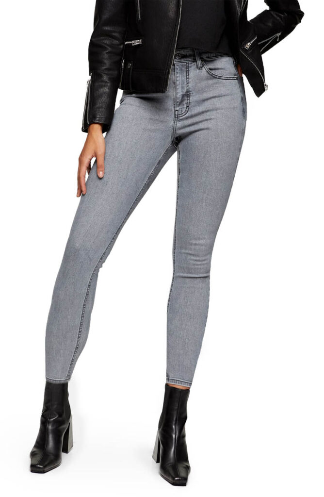 Grey Jamie High Waist Crop Skinny Jeans