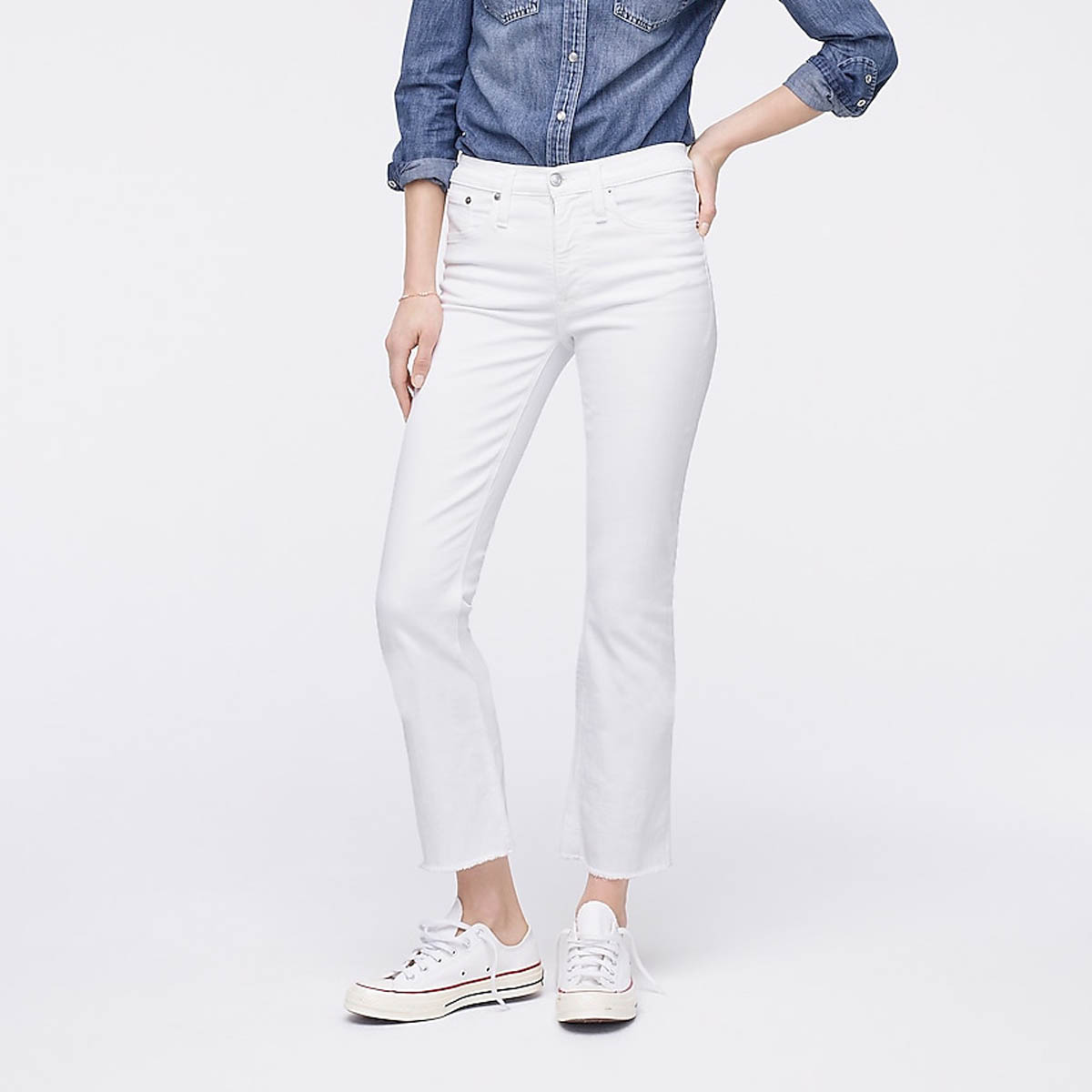 July Loves...Client Favorites White boot cropped Jean