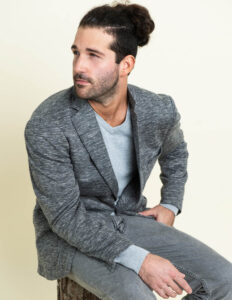 Men's Blazer paired with a basic tee and jeans