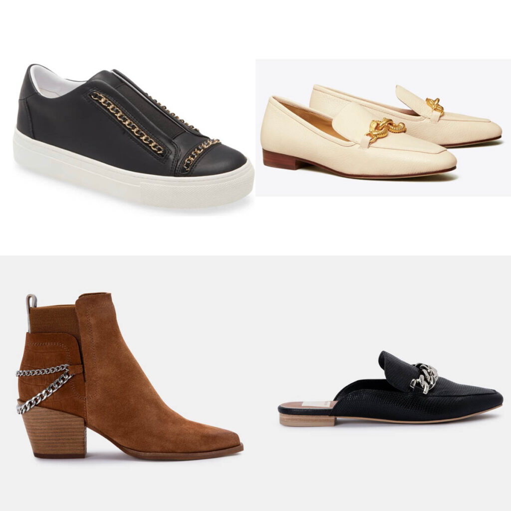 Five Fall Shoe Trends You'll Be Seeing Everywhere Women's Shoes with Chain Detailing