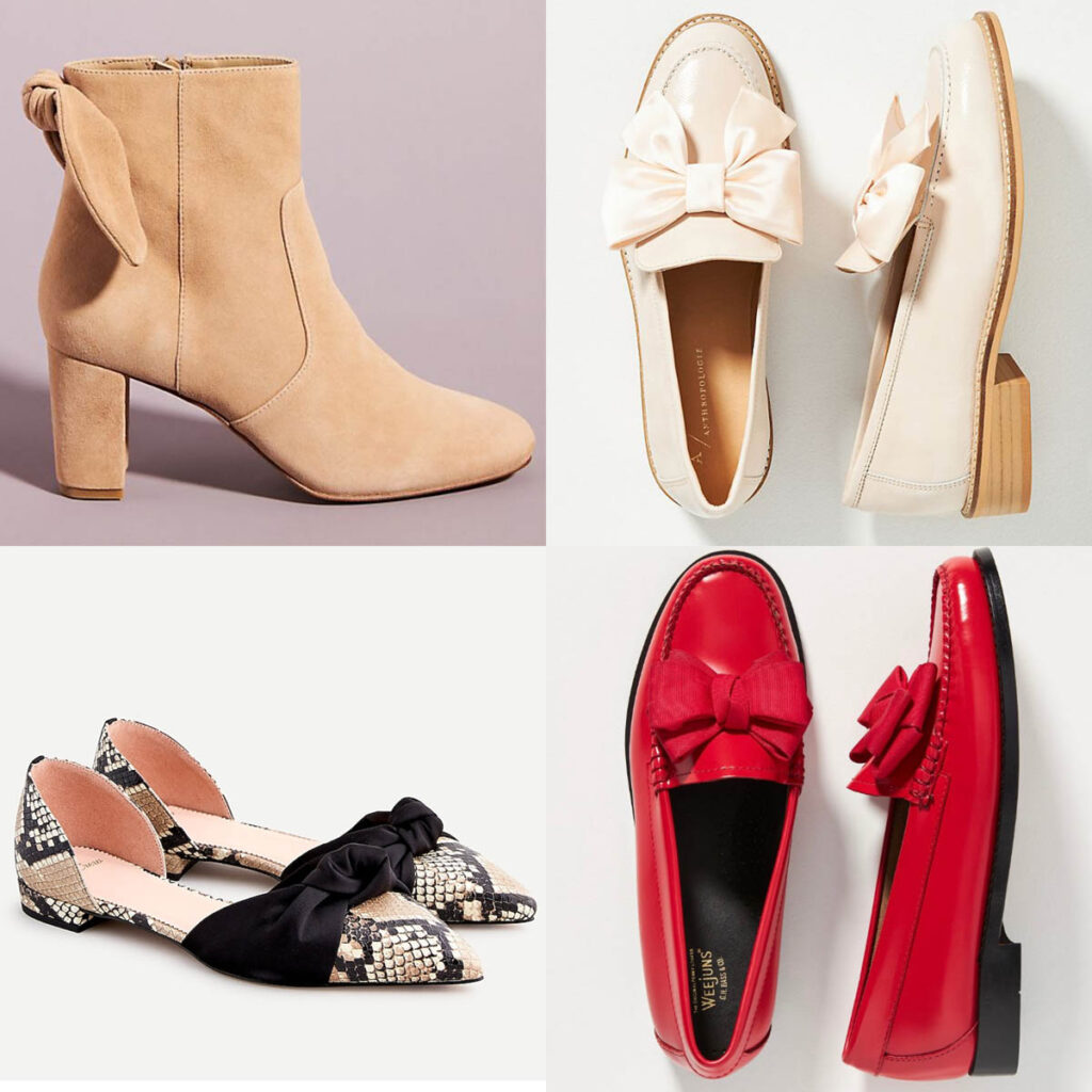 Fall shoes with bow detailing