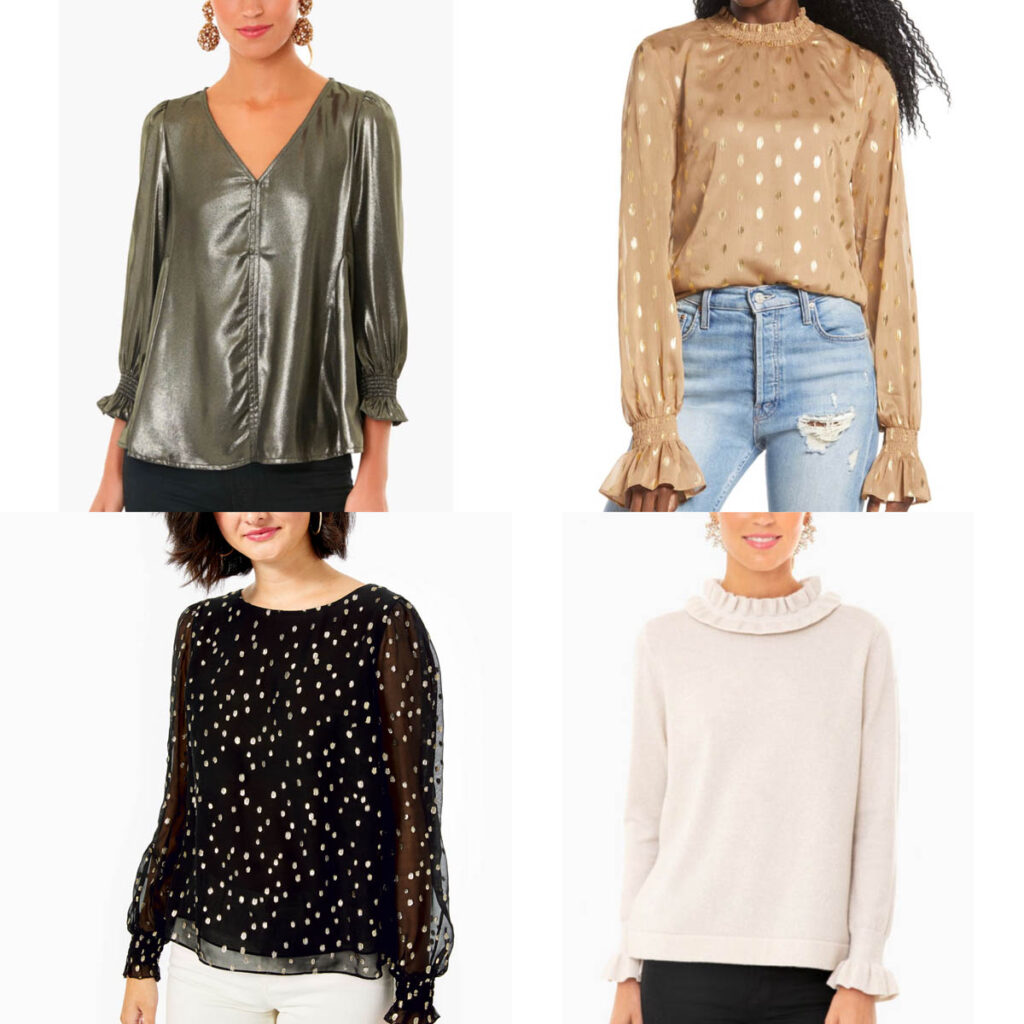Fall Trends Guide: Glam It Up Dressed Up Metallic Tops