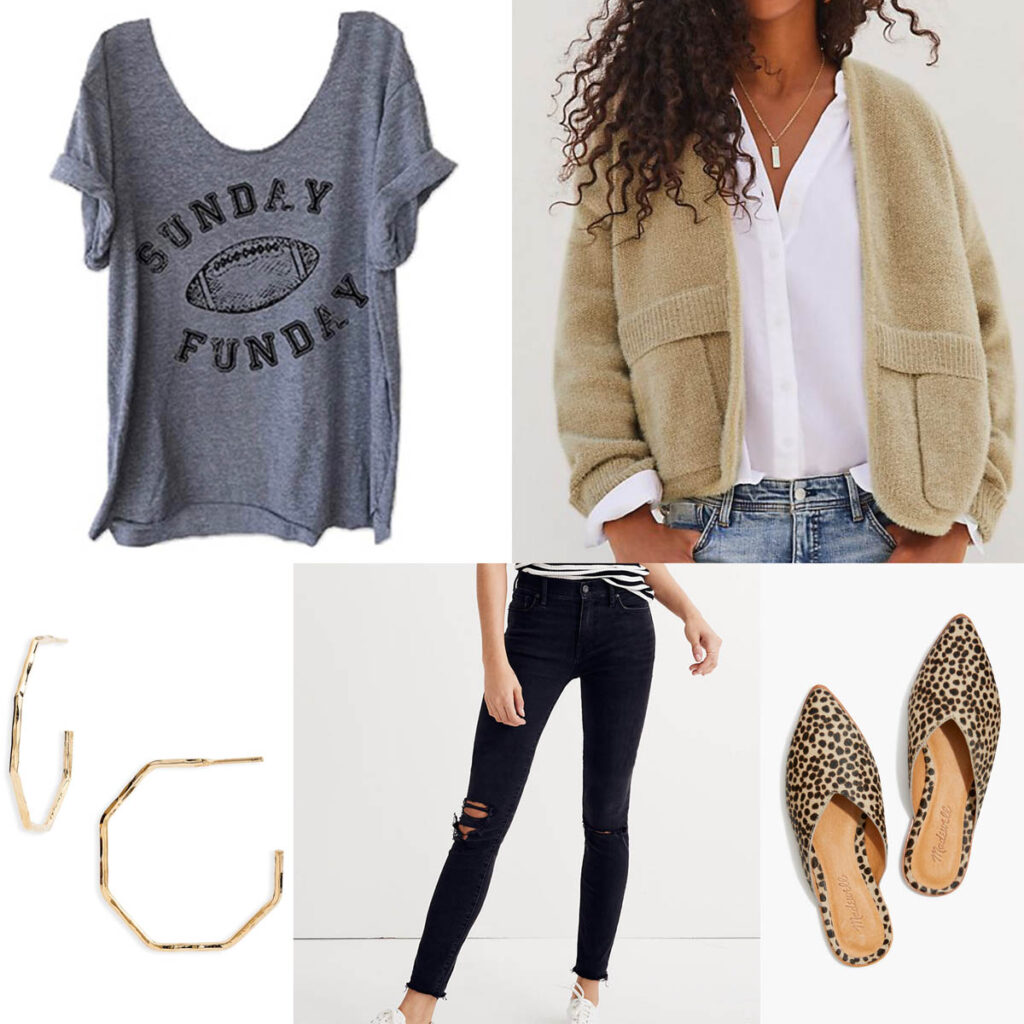 Game Day Casual Looks Graphic Tee and Jeans Outfit