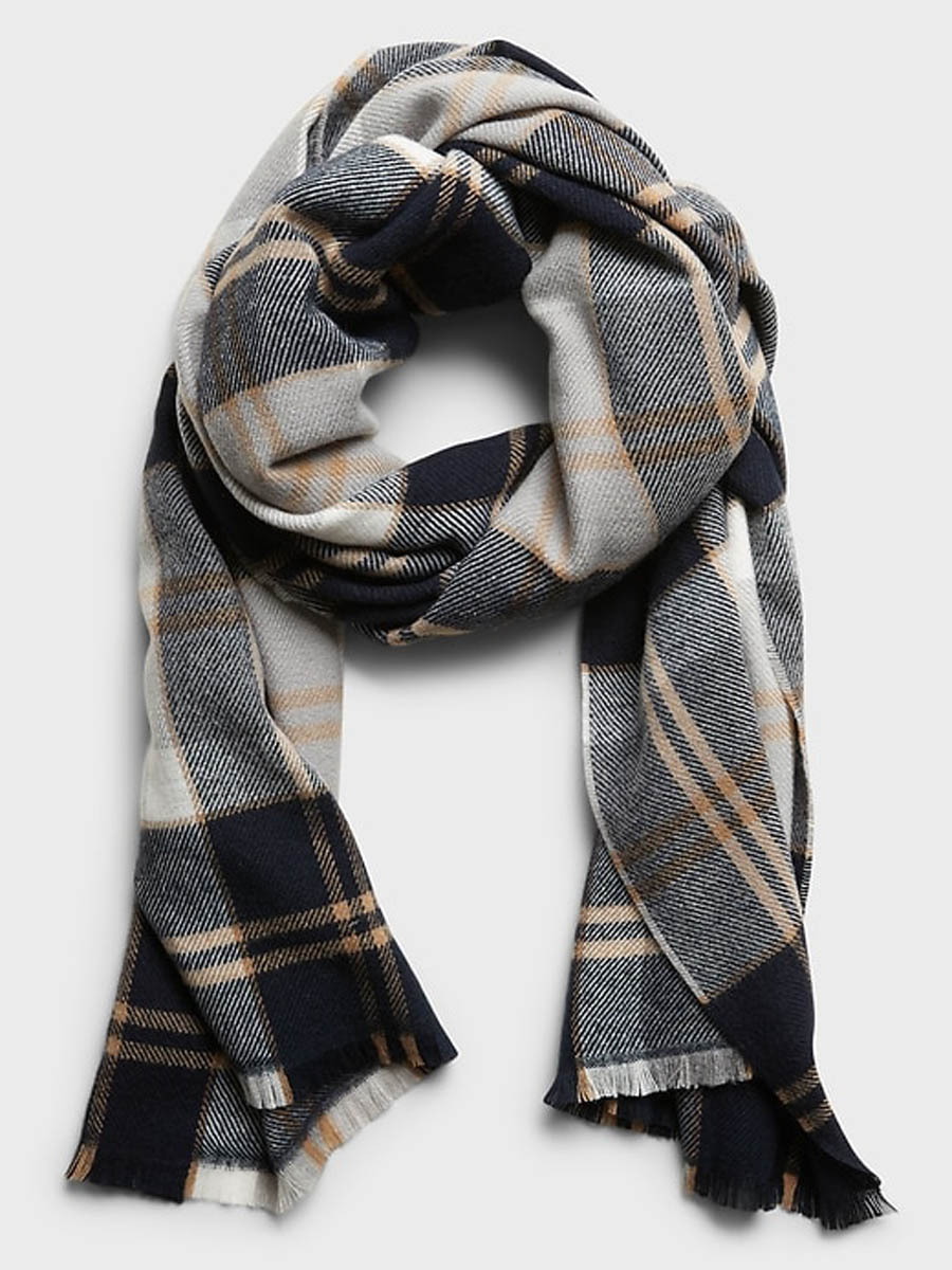 Men's Holiday Gift Men's Plaid Scarf