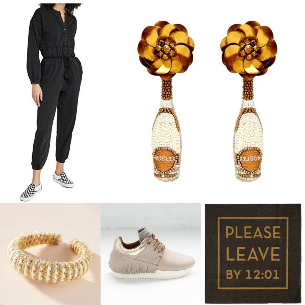 Celebrating the New Year in Style with Jenny Casual Jumpsuit and Sneakers Look