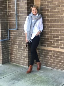 How to Wear Dressier Booties with Jeans Franklin Stylist Katey Preston Dressier Booties and Jeans Look