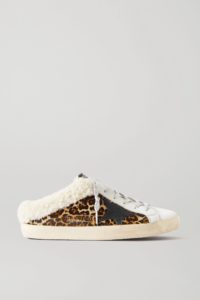 Splurge Worthy Pieces Leopard Print Shearling Lined Golden Goose Sneakers