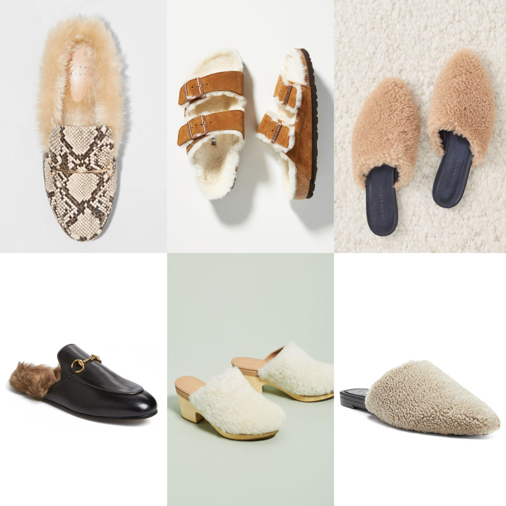 Shearling Mules Women's Shearling Lined Slides