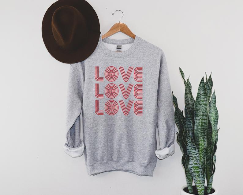 February Favorites Women's Retro Love Graphic Sweatshirt