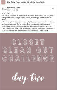 The Style Community Closet Clean-out Challenge tips for cleaning out