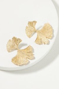 Mother's Day Gift Guide Gold Leaf Drop Earrings