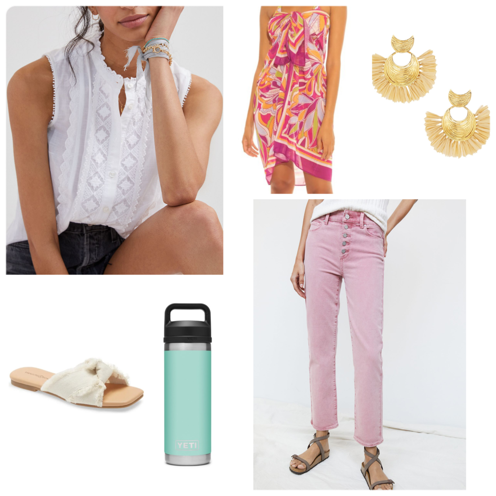 How to Dress for airport travel days Cute tank and jeans look to fly