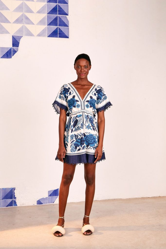Women's Tropical Tiles Mini Dress 