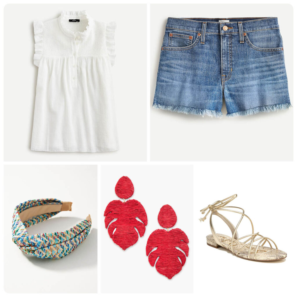 The Fourth Outfit Guide What to Wear Tank & Denim Shorts Outfit
