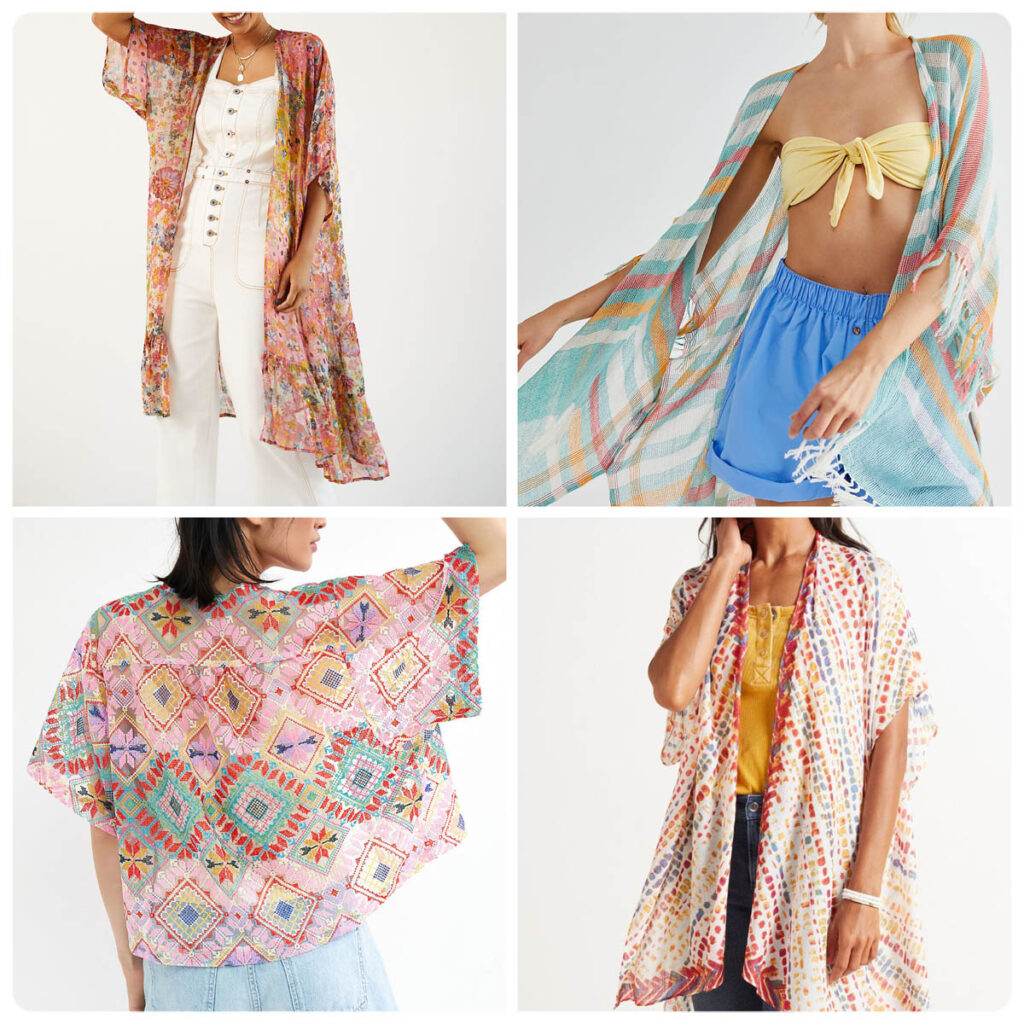 Summer Wardrobe Essentials Women's Kimono Kimono Cover-Up How to Wear
