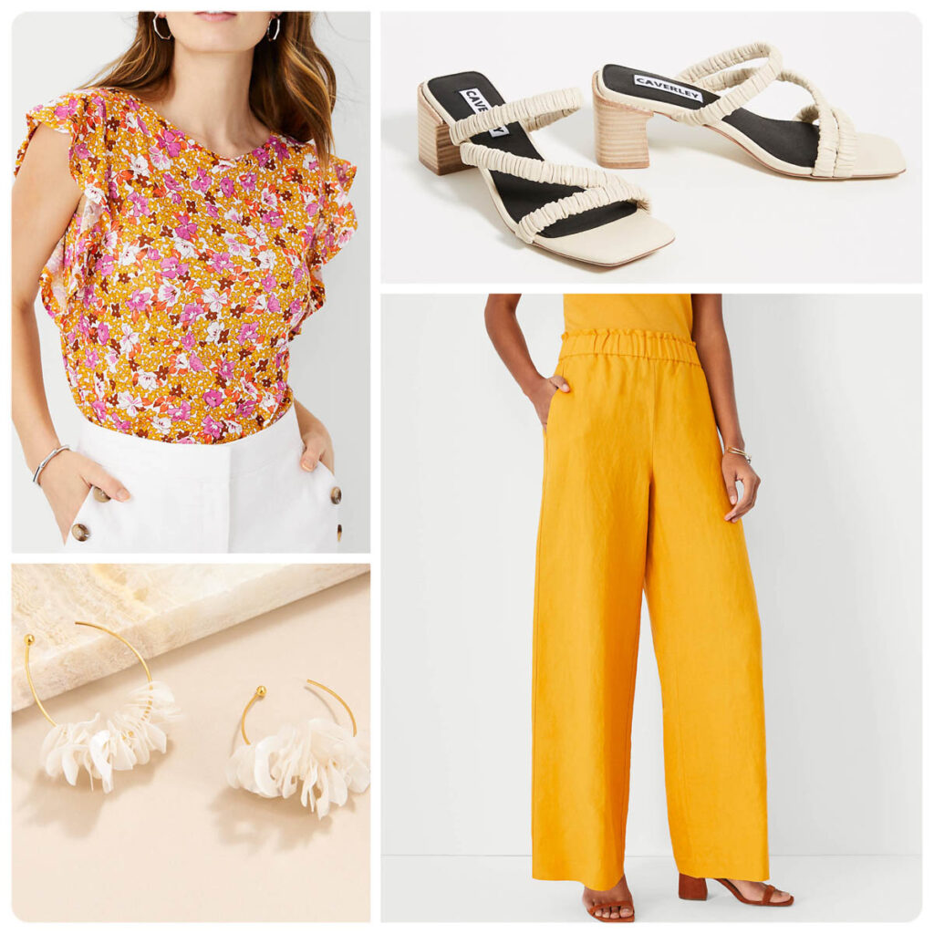 How to Dress for Going Back to Work Fun Summer Blouse and Palazzo Pant