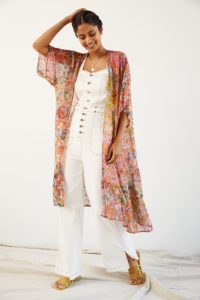 Floral Shimmer Kimono Plus Size Kimono Summer Kimono Look