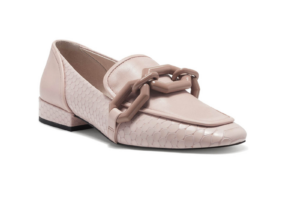 Fall Loafer Light Pink Croc Detail Chain Loafer